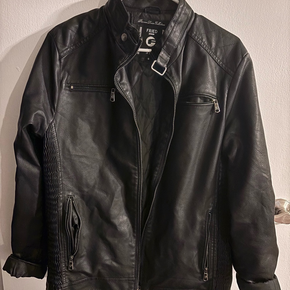 Faded Glory Black Leather Jacket
